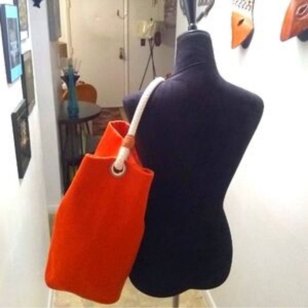 Orange Canvas MK Tote